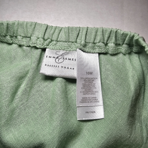 Emma James Women's Skirt Top Size 16W Two Piece Set Embroidered Trim Green - Picture 2 of 14